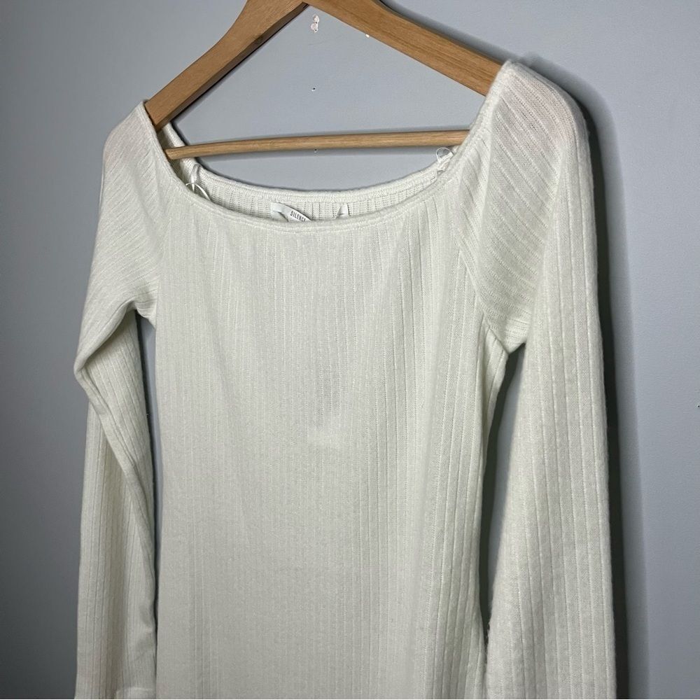 Urban Outfitters Silence + Noise Cookie Cozy Off The Shoulder Midi Dress L NWT - Picture 7 of 16